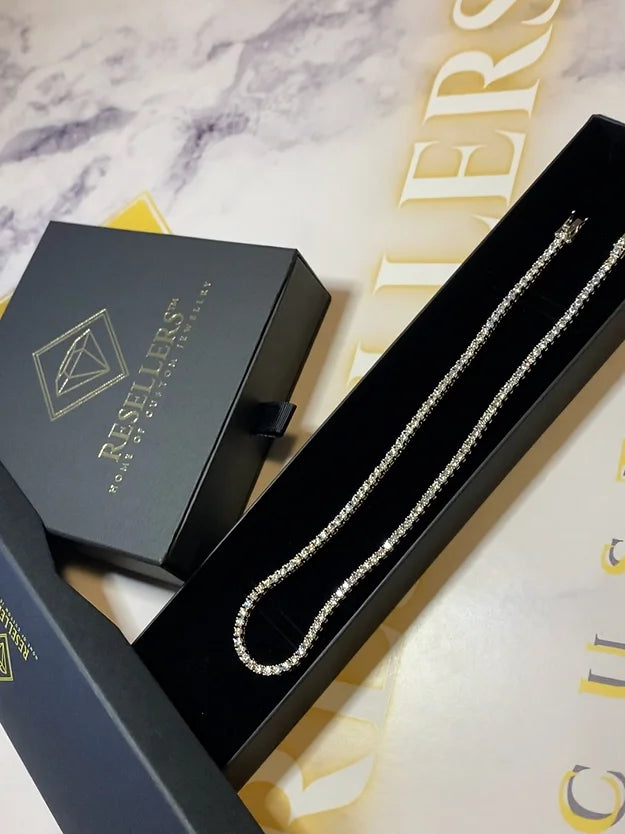 ICED MOISSANITE TENNIS NECKLACE (Passes Diamond tester)
