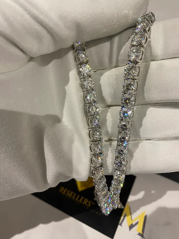 ICED MOISSANITE TENNIS NECKLACE (Passes Diamond tester)