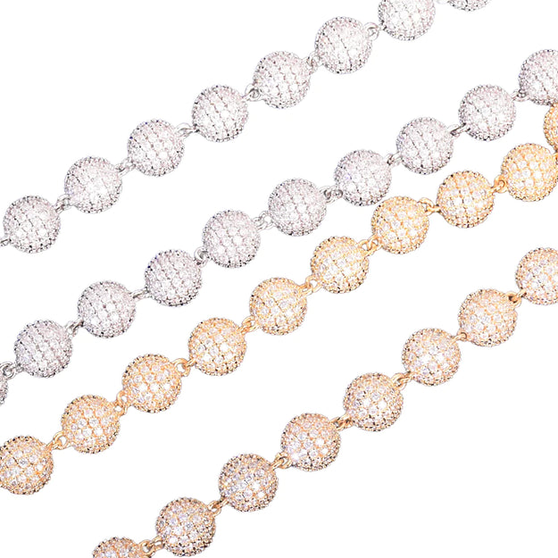 ICED BALL BRACELET (Passes the Diamond Tester)