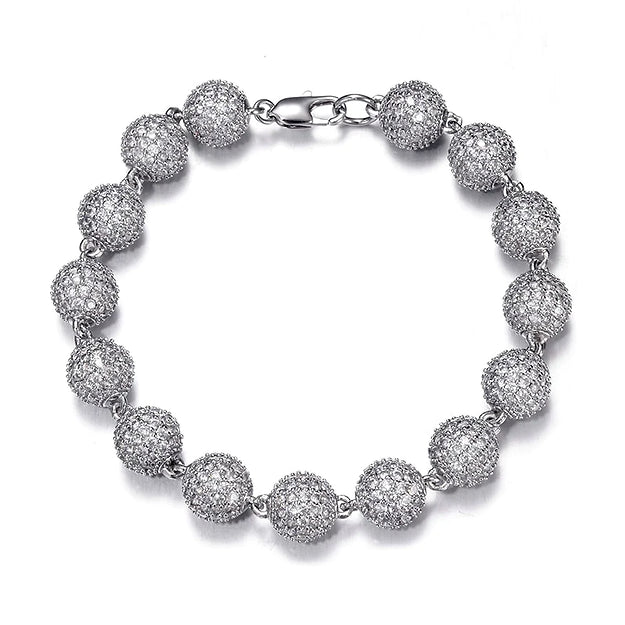 ICED BALL BRACELET (Passes the Diamond Tester)