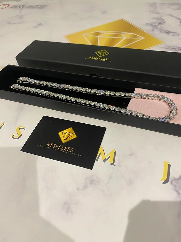 ICED MOISSANITE TENNIS NECKLACE (Passes Diamond tester)