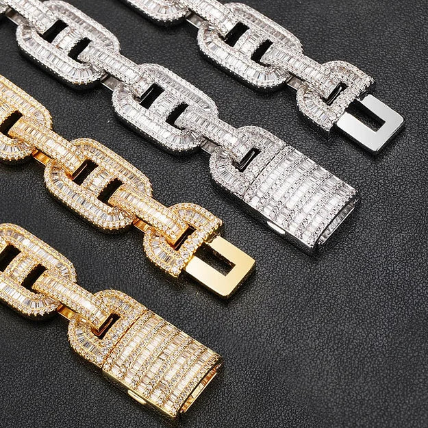 ICED MARINERS BRACELET (Passes the Diamond tester)