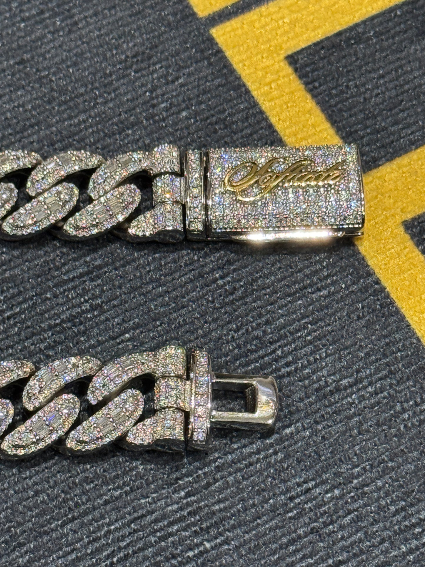 DOUBLE ROW BAGUETTE CUBAN NECKLACE (Passes The Diamond Tester)