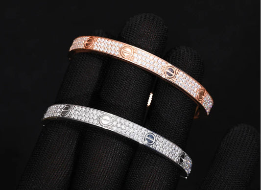 3 ROW SCREW BRACELET (Passes Diamond Tester)