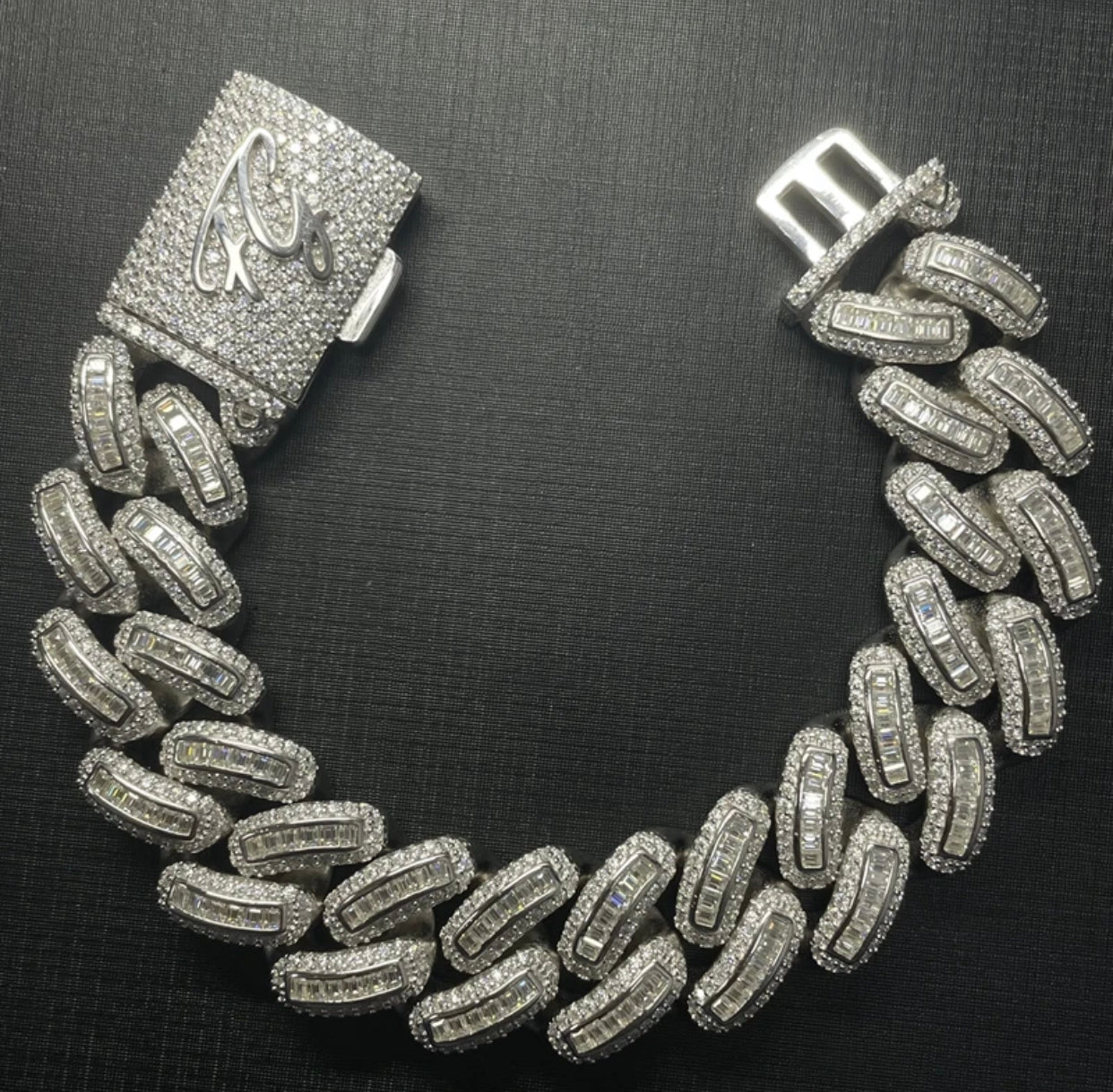 BAGUETTE MIAMI CUBAN BRACELET (Passes the Diamond Tester)