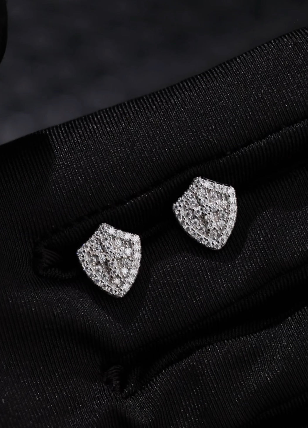 SHIELD OF GOD EARRINGS (Passes Diamond Tester)