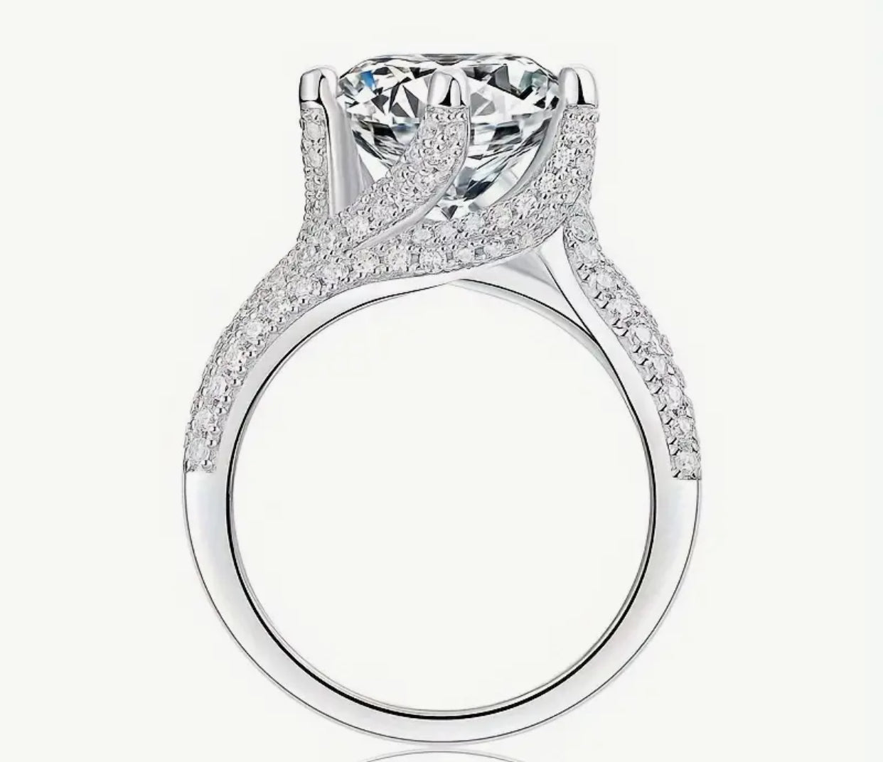 Spiral Royalty Ring (Passes the Diamond Tester)