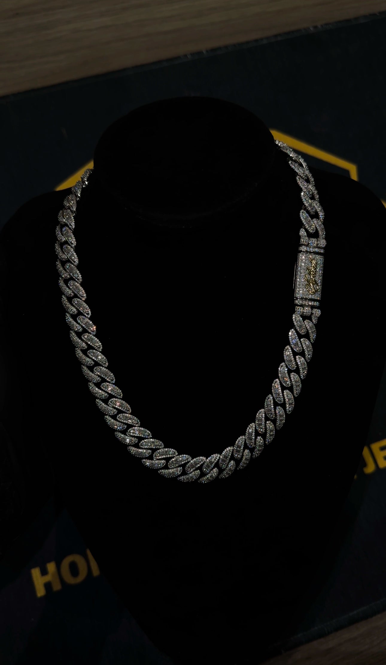 DOUBLE ROW BAGUETTE CUBAN NECKLACE (Passes The Diamond Tester)