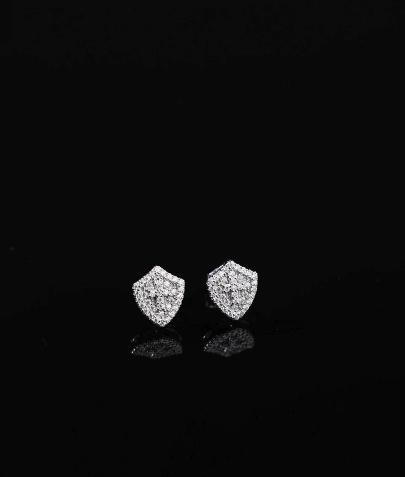 SHIELD OF GOD EARRINGS (Passes Diamond Tester)