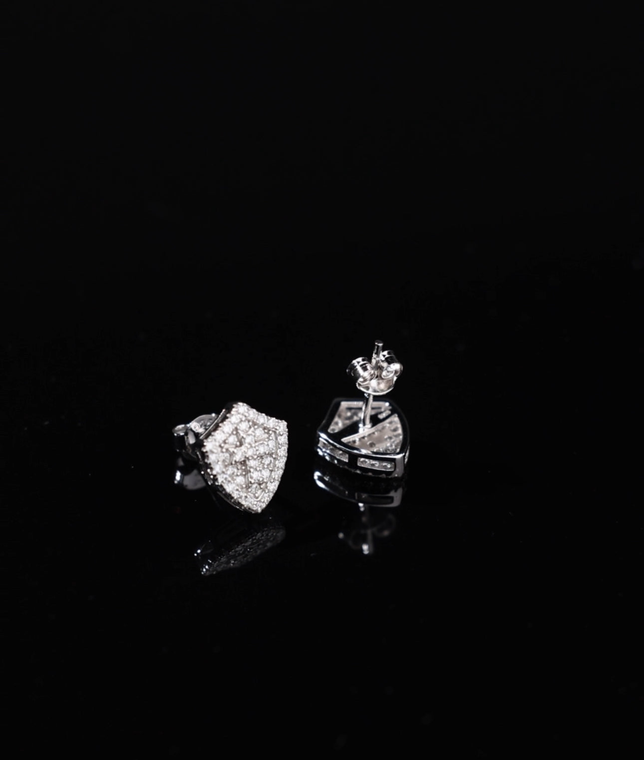 SHIELD OF GOD EARRINGS (Passes Diamond Tester)