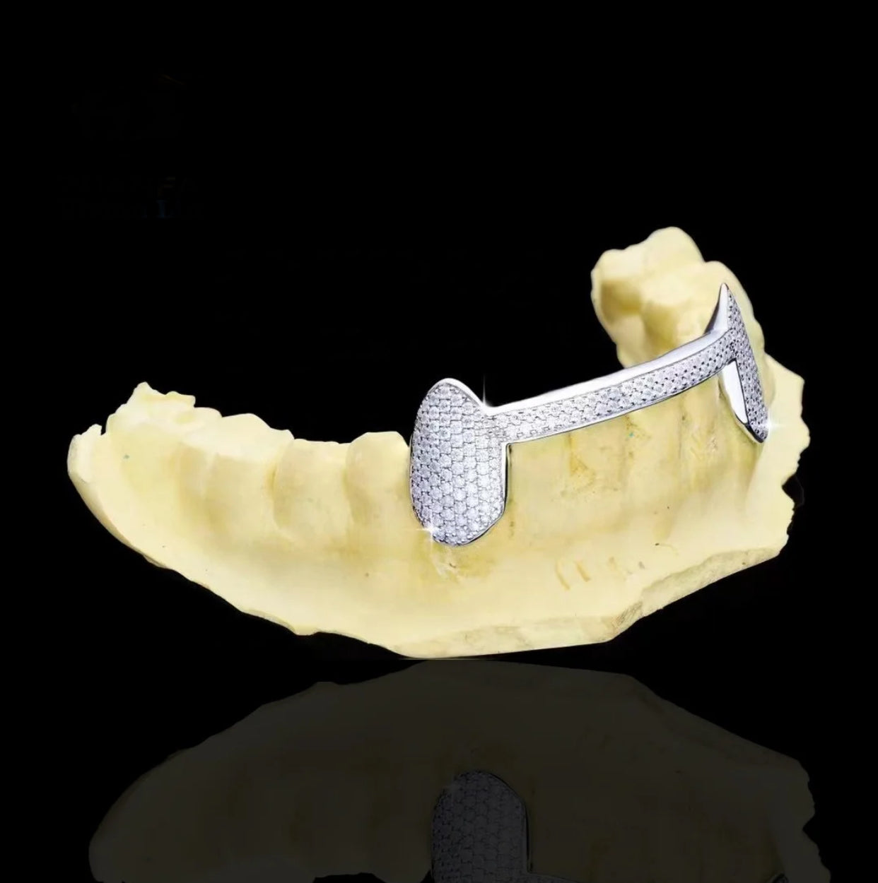 Canine to Canine Iced Out Silver Grillz (Passes The Diamond Tester)