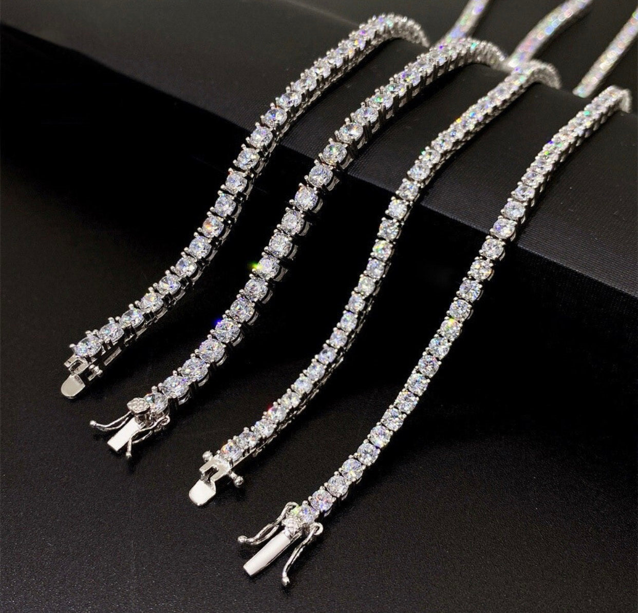 ICED MOISSANITE TENNIS NECKLACE (Passes Diamond tester)