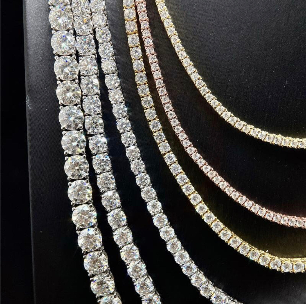 ICED MOISSANITE TENNIS NECKLACE (Passes Diamond tester)