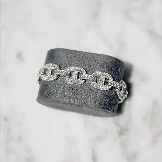 ICED MARINERS BRACELET (Passes the Diamond tester)