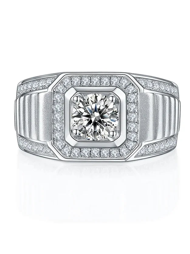 Iced Overlap Ring (Passes the Diamond tester)