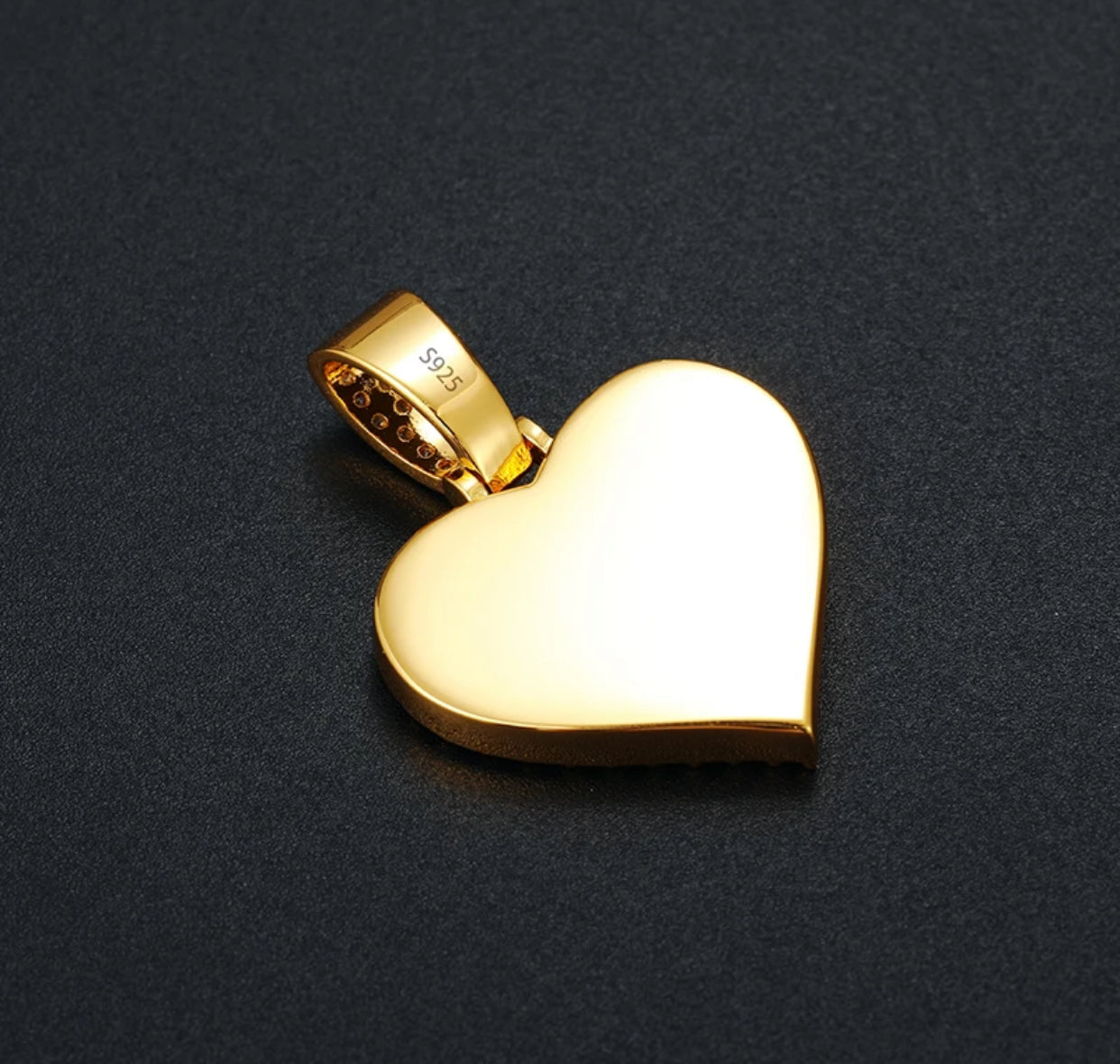 CUSTOM HEART PHOTO PENDANT (Passes Diamond Tester)