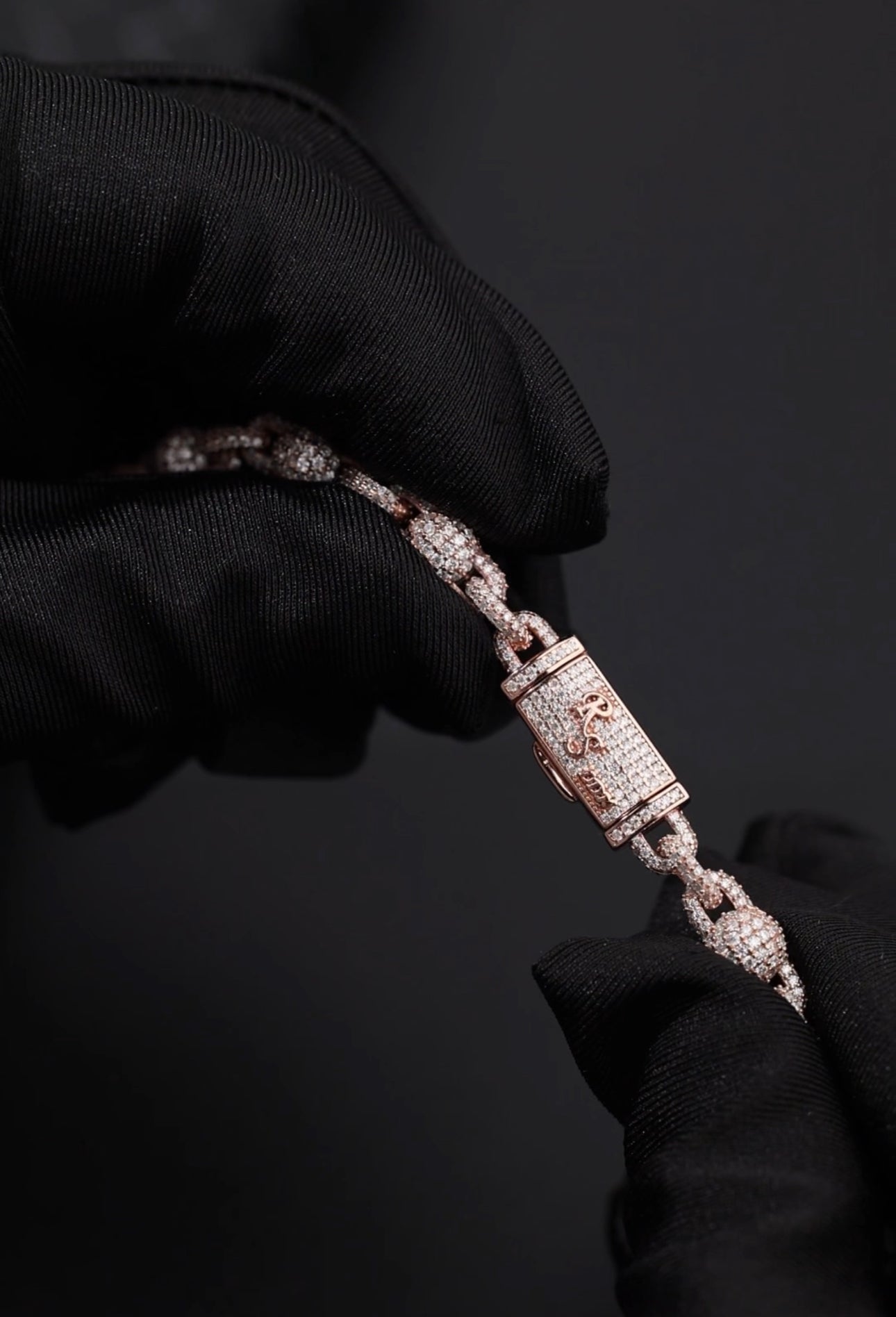 8MM ICED LINKED BALL NECKLACE (Passes The Diamond Tester)