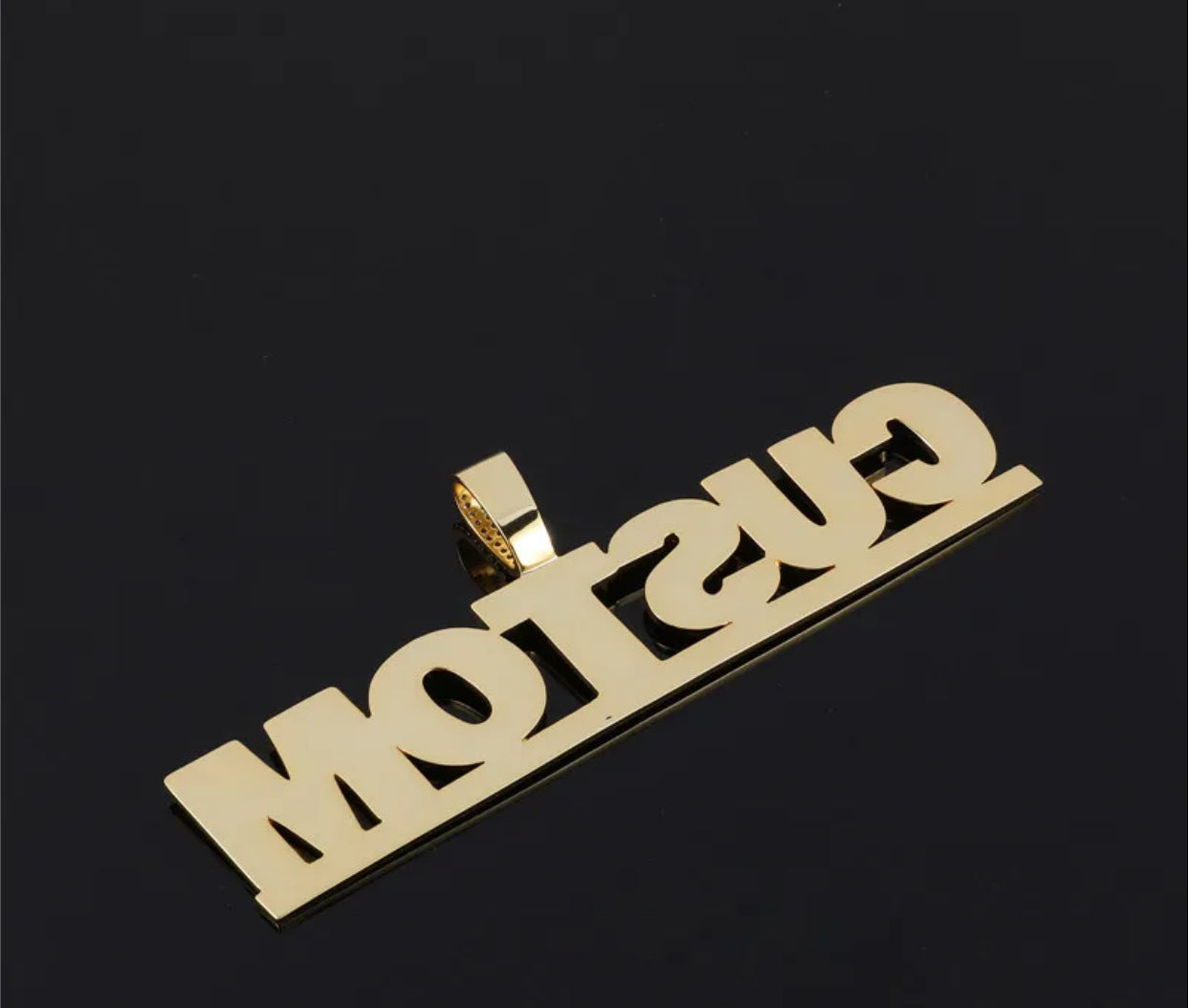 Custom Bold Underlined Font Pendant (Passes the Diamond Tester)