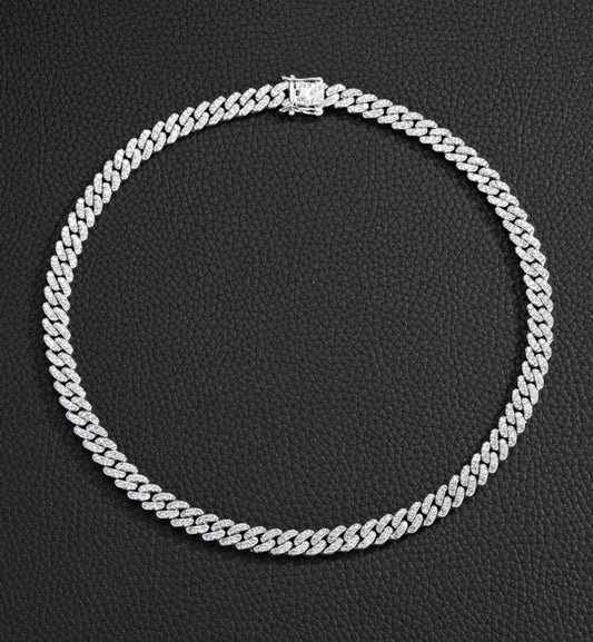 ICED 8MM CUBAN LINK NECKLACE (Cubic Zirconia)