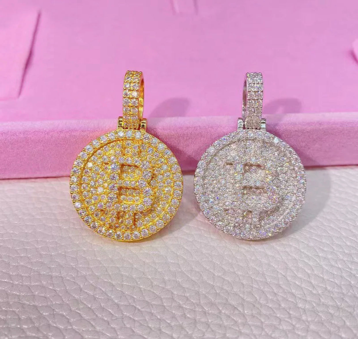 Iced Bitcoin Pendant (Passes the Diamond tester)