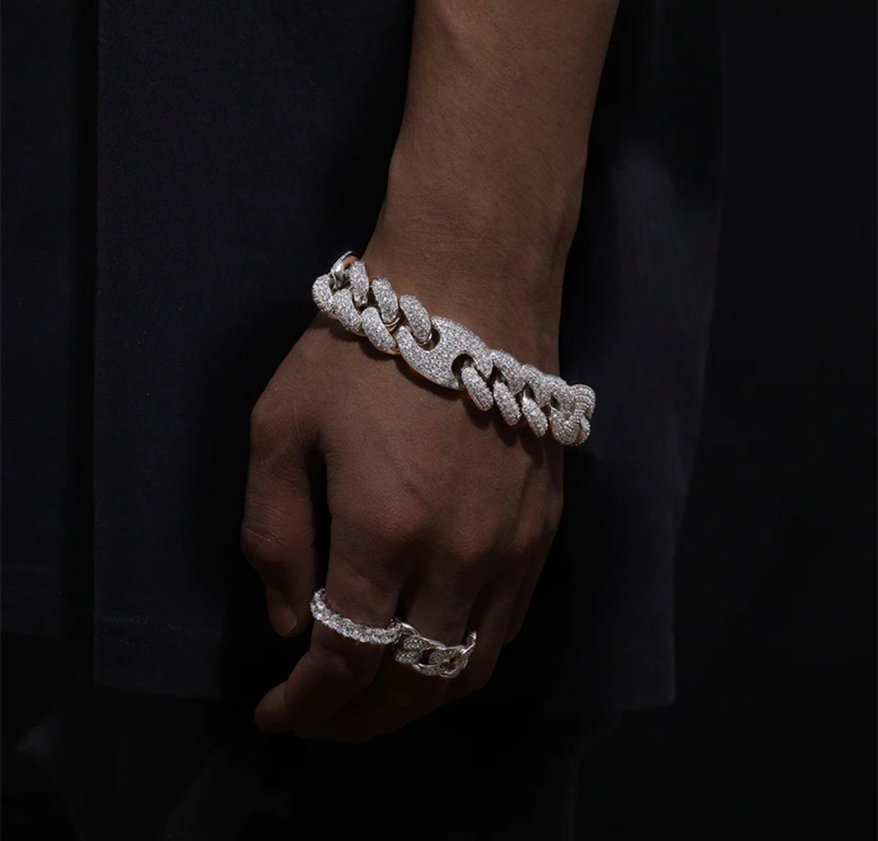 MIXED LINK CUBAN BRACELET (Passes the Diamond Tester)