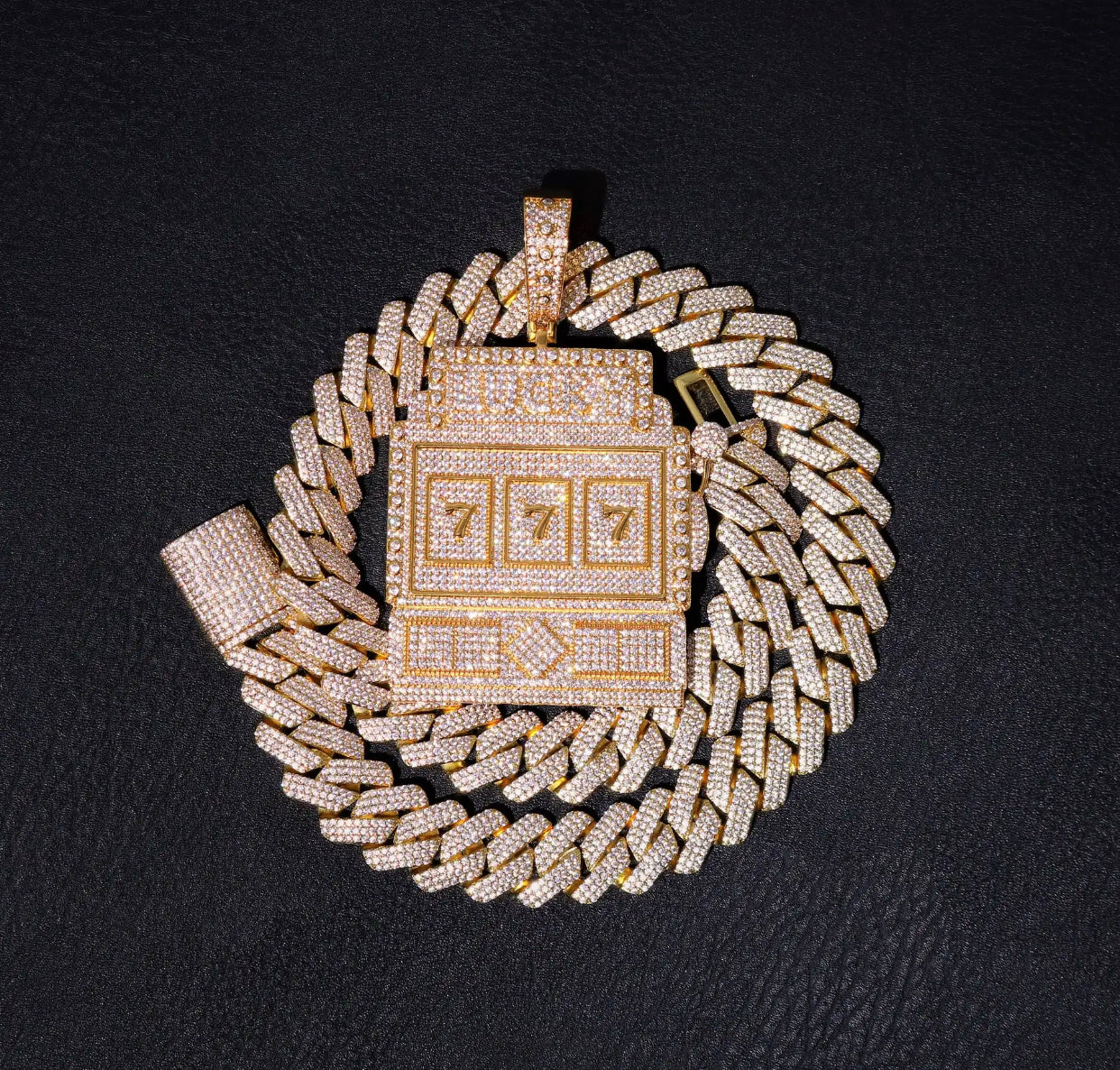 Custom Slot Machine Pendant (Passes Diamond Tester)