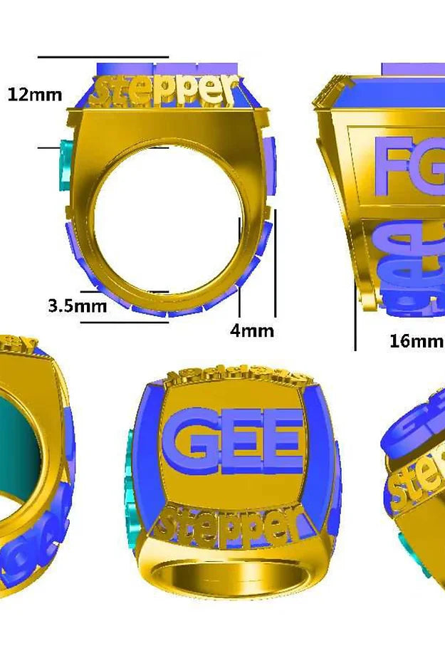 6 Way Customisable Championship Ring (Passes the Diamond Tester)